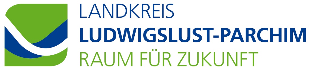 Logo Landkreis Ludwigslust-Parchim<br>Postfach 16 02 20<br>19092 Schwerin<br>Tel.: 03871 722-0<br>Fax: 03871 722-77-7777